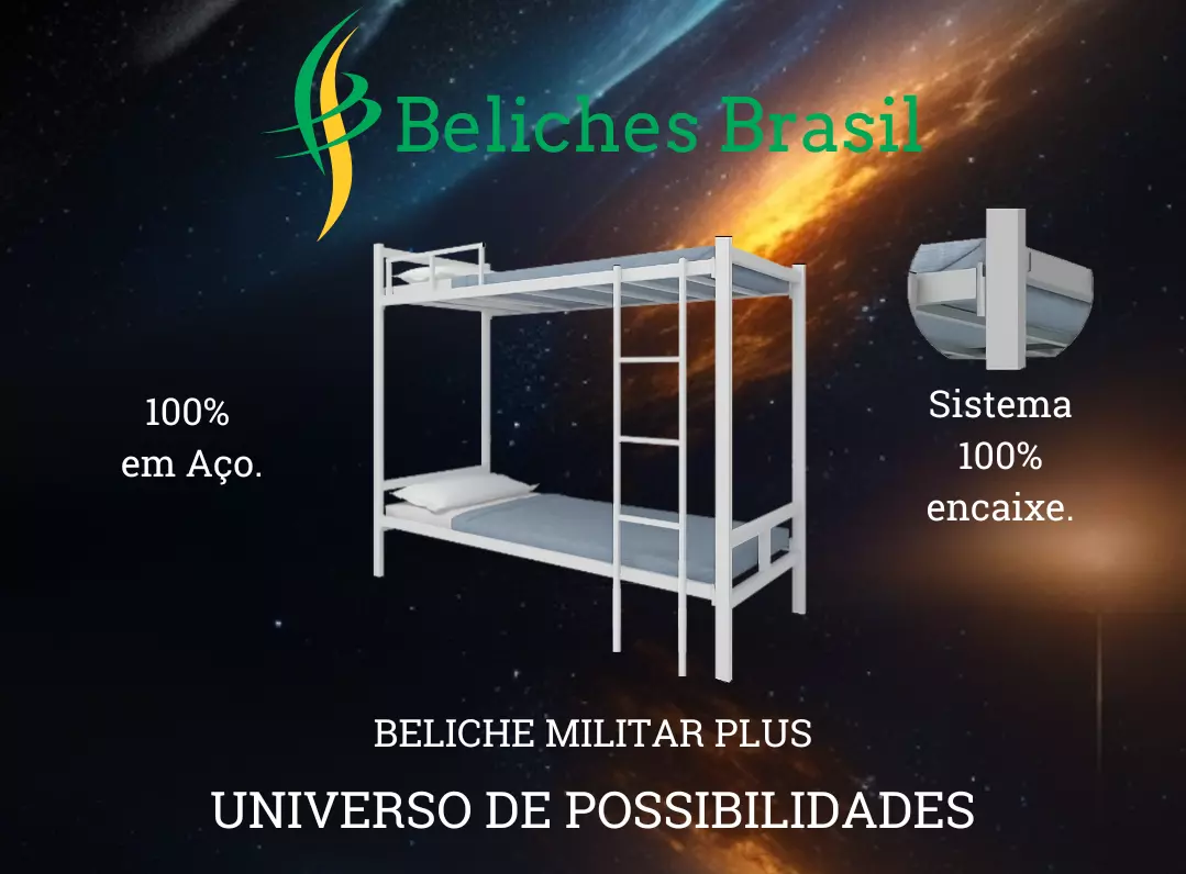 Beliche Militar Plus 100% em Aço e de Encaixe.